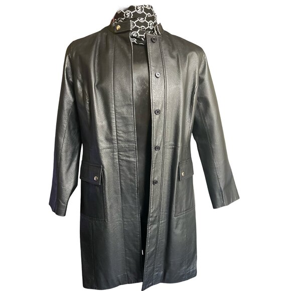 Newport News Easy Style-shell 100% leather women's jackets  in excellent shape - Picture 11 of 16